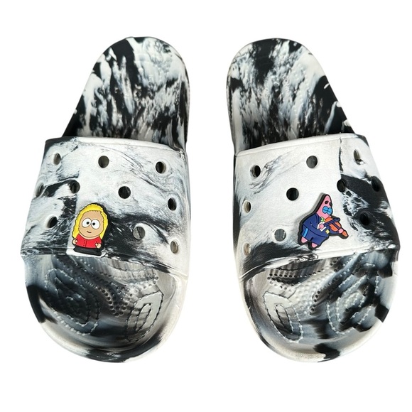 CROCS Marbled Shower Slide Sandals - Picture 1 of 7